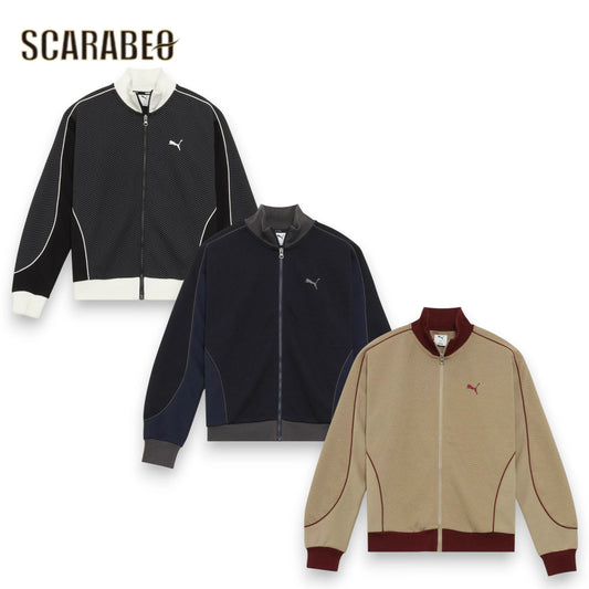 プーマ PUMA メンズ ジャージ ジャケット CORE HERITAGE トラック ジャケット 690135 01 ブラック 16 ネイビー 55 アイスコーヒー トレーニングウェア スポーツウェア 吸汗速乾 UVカット セットアップ対応 690135