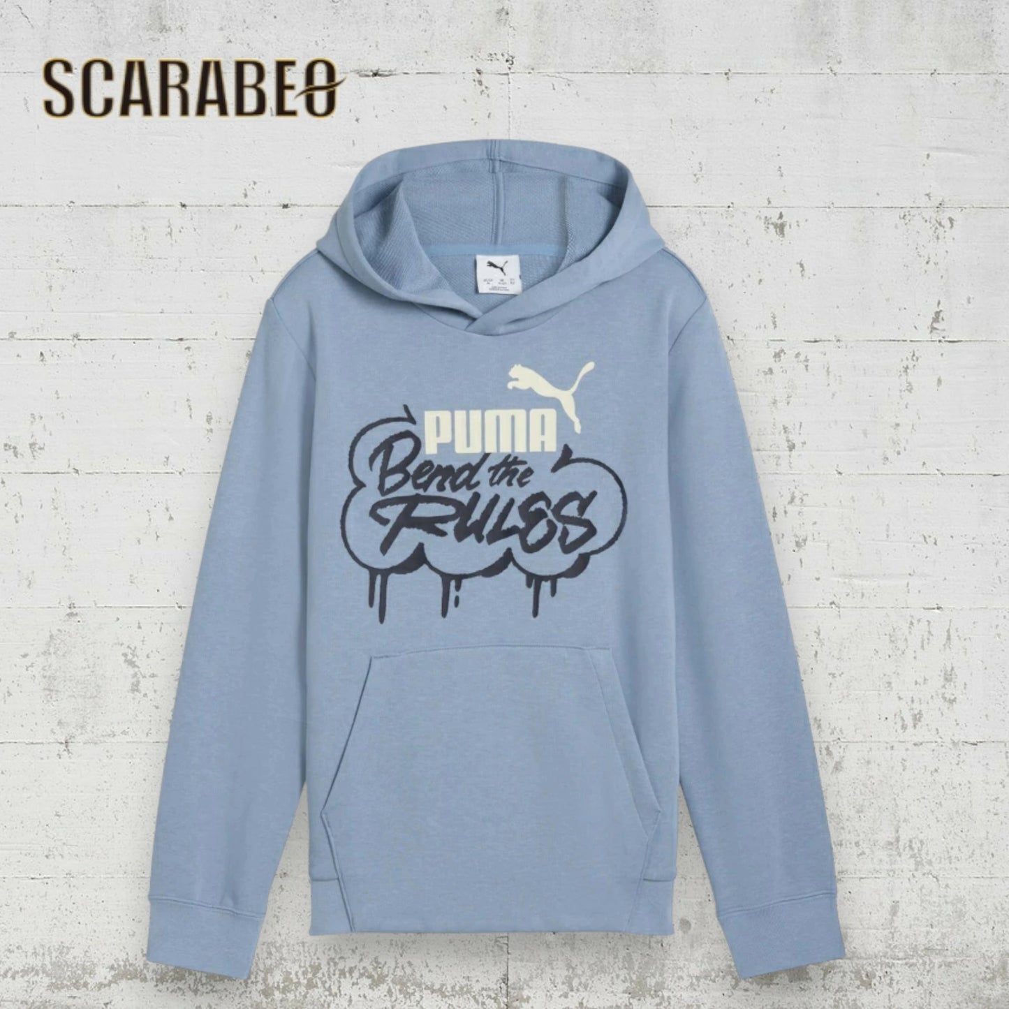 PUMA プーマ ジュニア キッズ 子供 スウェット パーカー MID90S HD TR B 691185 フレンチテリー フーディ 90年代 レトロ スポーツウェア トレーナー ブラック ブルー 691185