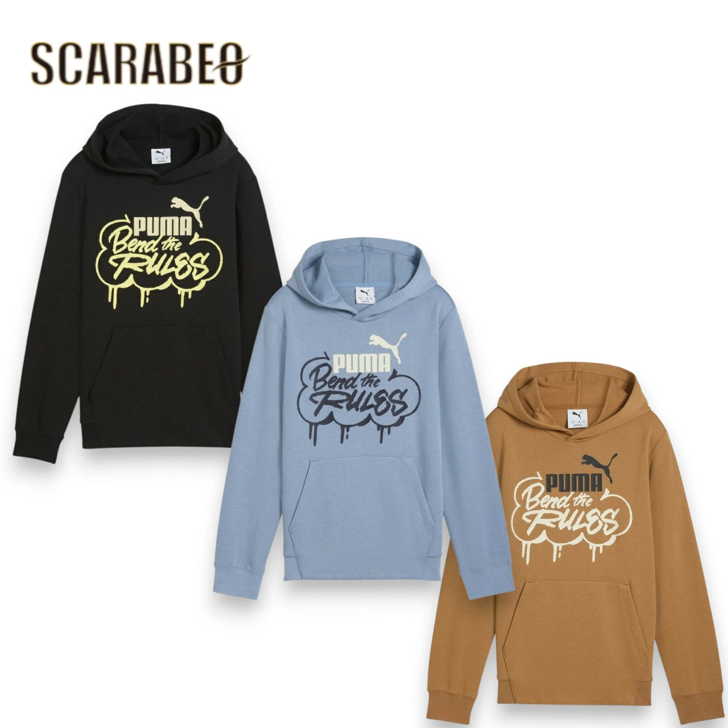 PUMA プーマ ジュニア キッズ 子供 スウェット パーカー MID90S HD TR B 691185 フレンチテリー フーディ 90年代 レトロ スポーツウェア トレーナー ブラック ブルー 691185