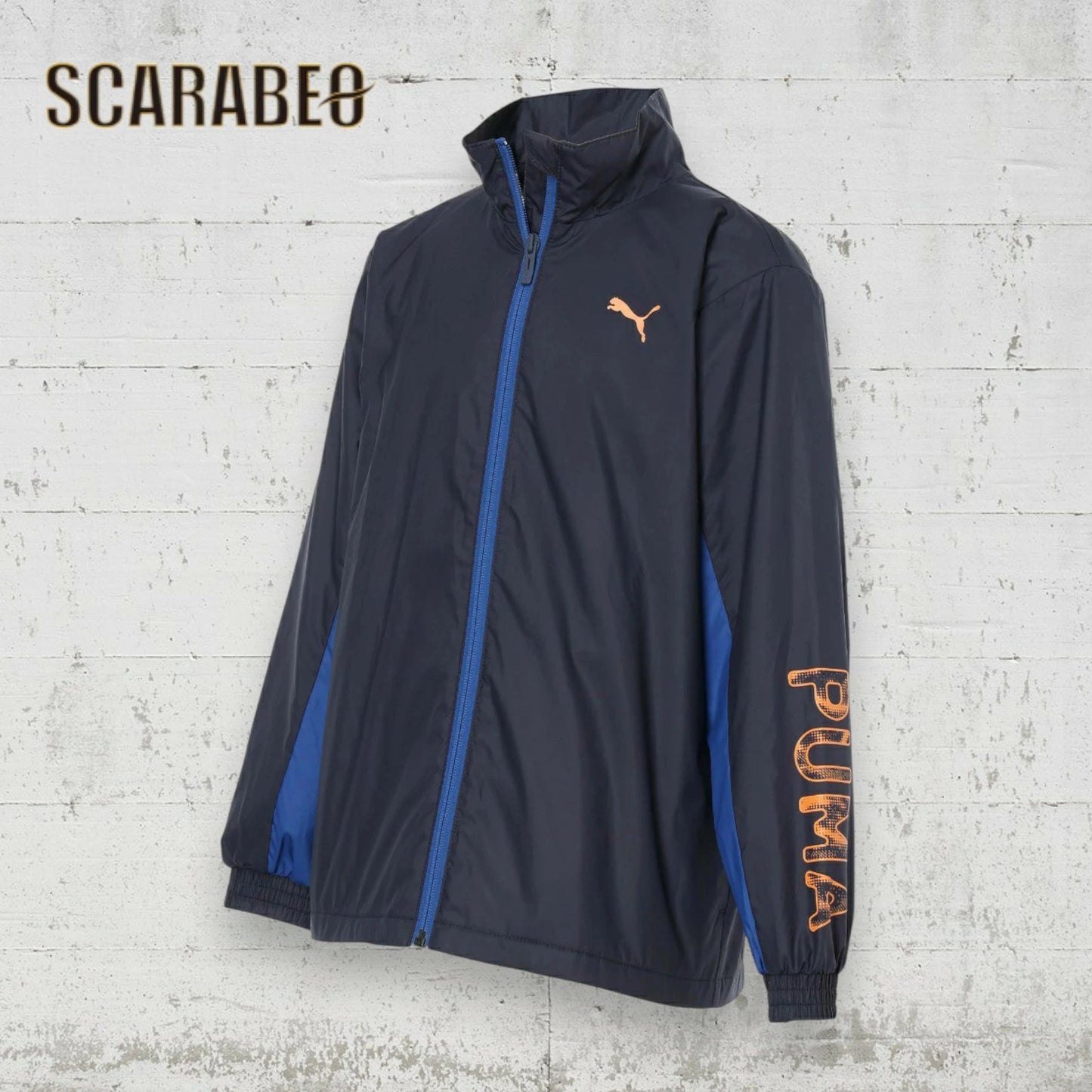 PUMA プーマ ジュニア キッズ 子供 ウインドブレーカー ジャケット ACTIVE SPORTS トリコットライニング ウーブンジャケット 689964 防風 WINDCELL スポーツウェア 通学 ブラック ネイビー 689964