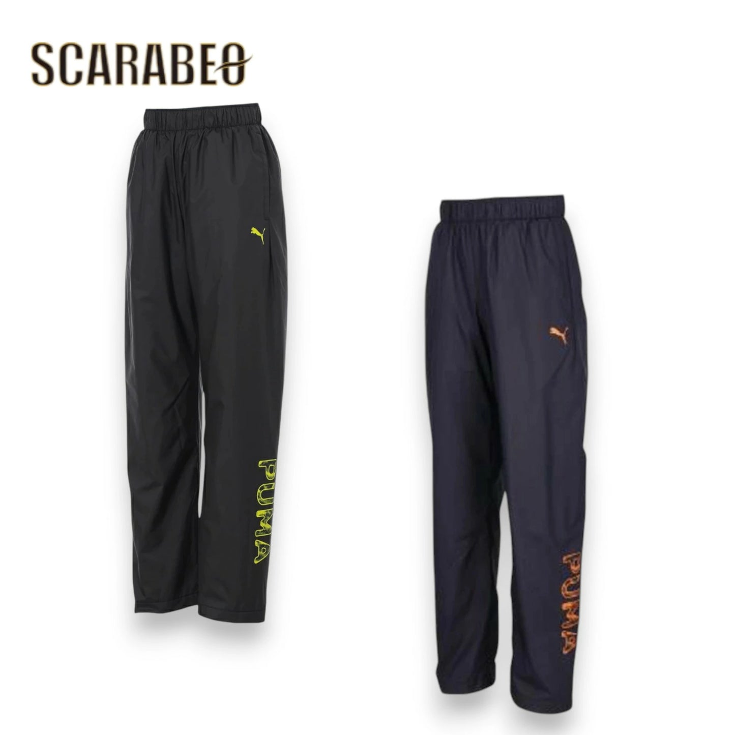 PUMA プーマ ジュニア キッズ 子供 ウインドブレーカー パンツ ACTIVE SPORTS トリコットライニング ウーブンパンツ 689968 防風 撥水 WINDCELL スポーツウェア ロングパンツ ブラック ネイビー 689968