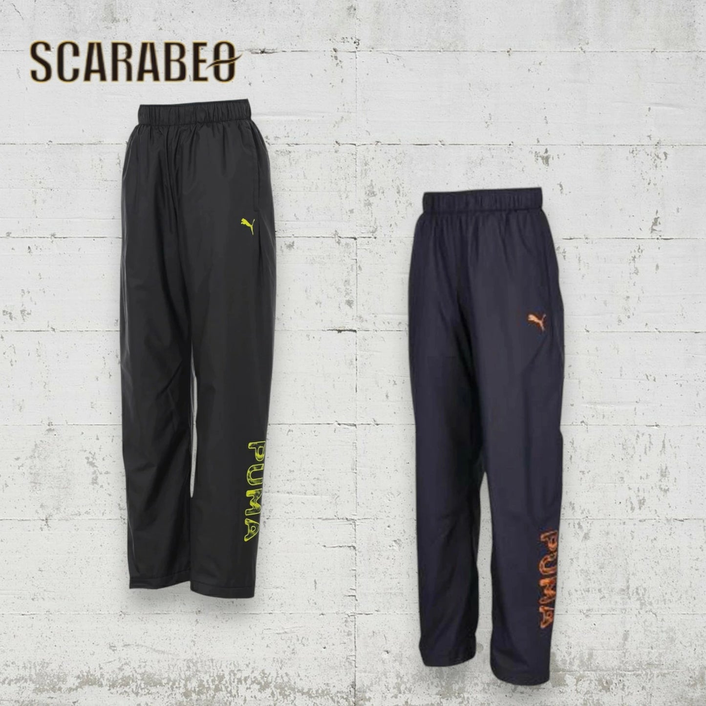 PUMA プーマ ジュニア キッズ 子供 ウインドブレーカー パンツ ACTIVE SPORTS トリコットライニング ウーブンパンツ 689968 防風 撥水 WINDCELL スポーツウェア ロングパンツ ブラック ネイビー 689968