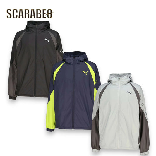 PUMA プーマ ユニセックス サッカーウェア TAD 裏起毛 トリコットライナー フルジップジャケット WINDCELL 撥水 ウィンドブレーカー 528011 ブラック ネイビー グレー 528011