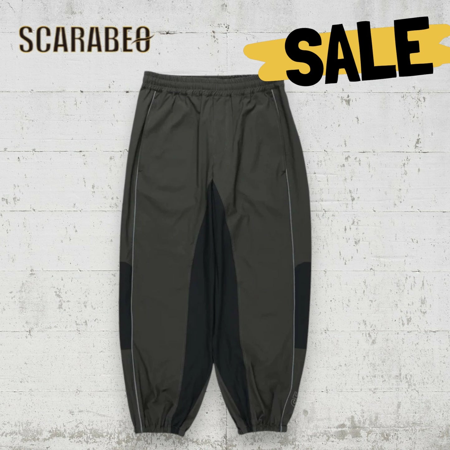 RVCA メンズ WIND AND SEA LIGHT P ロングパンツ トレーニングパンツ コラボ ゴムシャーリング black PTK 2024秋冬モデル be042p70