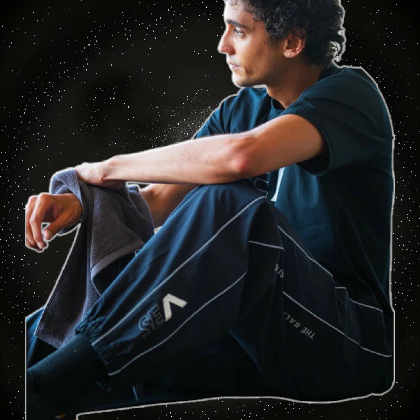 RVCA メンズ WIND AND SEA LIGHT P ロングパンツ トレーニングパンツ コラボ ゴムシャーリング black PTK 2024秋冬モデル be042p70
