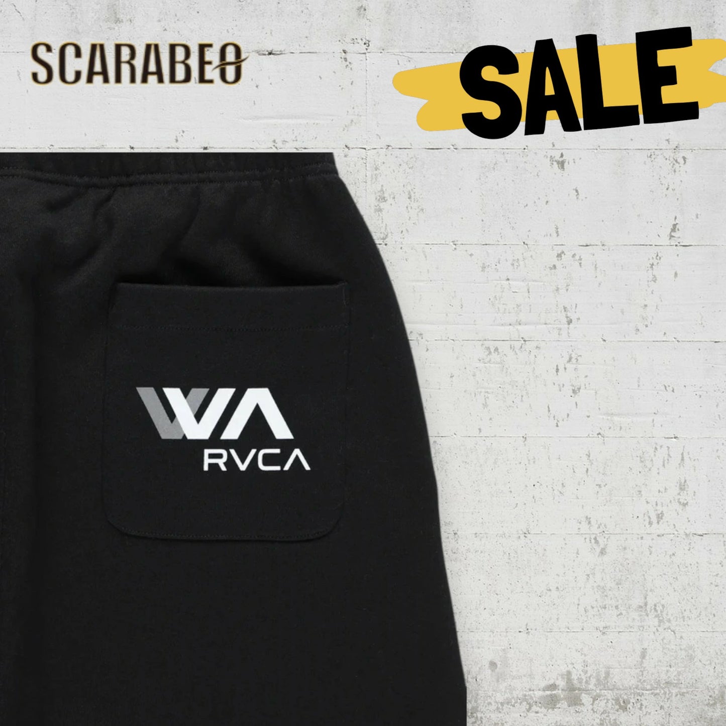 RVCA メンズ WIND AND SEA SWEAT P スウェットパンツ コラボ ドローコード ゴムシャーリング WHT BLK 2024秋冬モデル be042p71