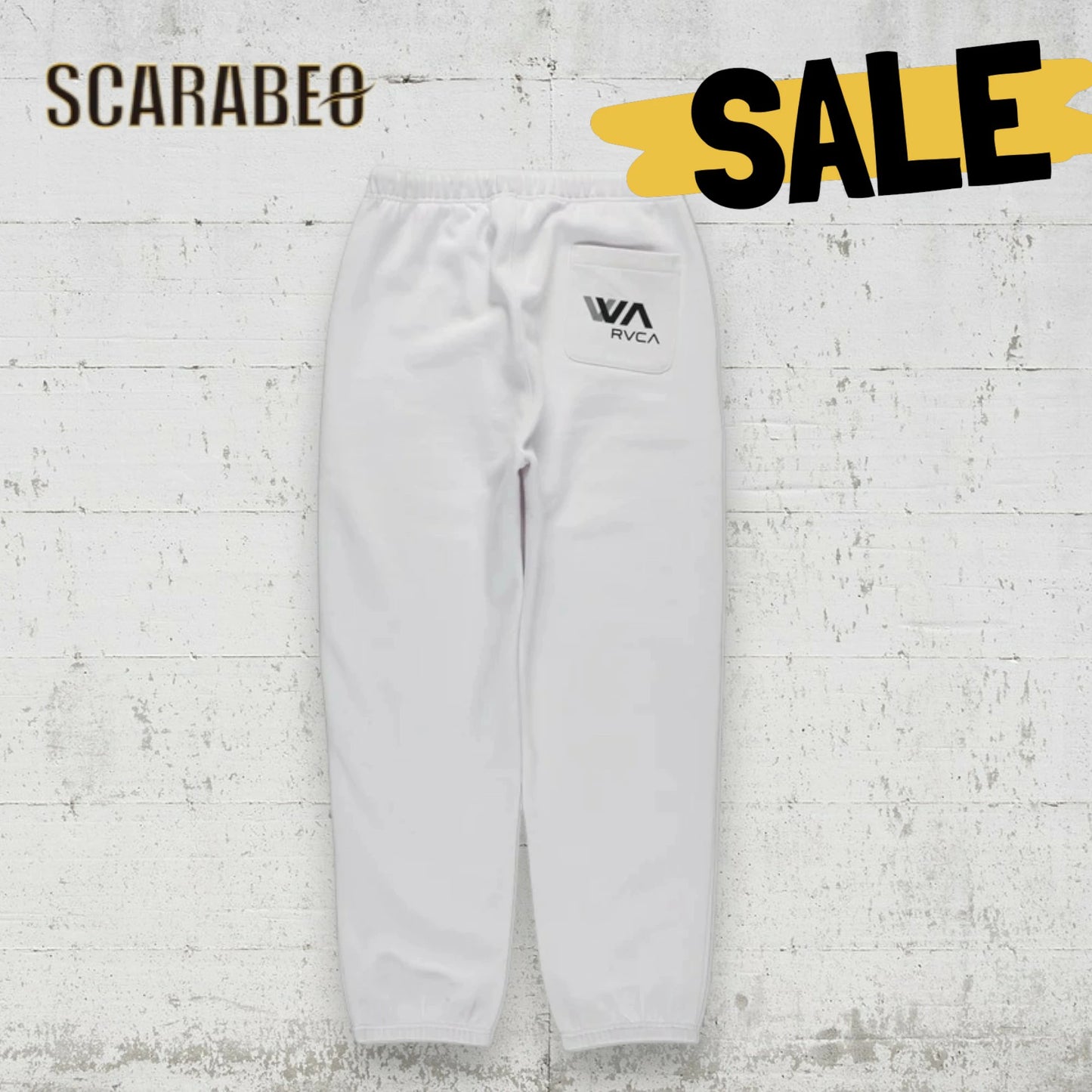 RVCA メンズ WIND AND SEA SWEAT P スウェットパンツ コラボ ドローコード ゴムシャーリング WHT BLK 2024秋冬モデル be042p71