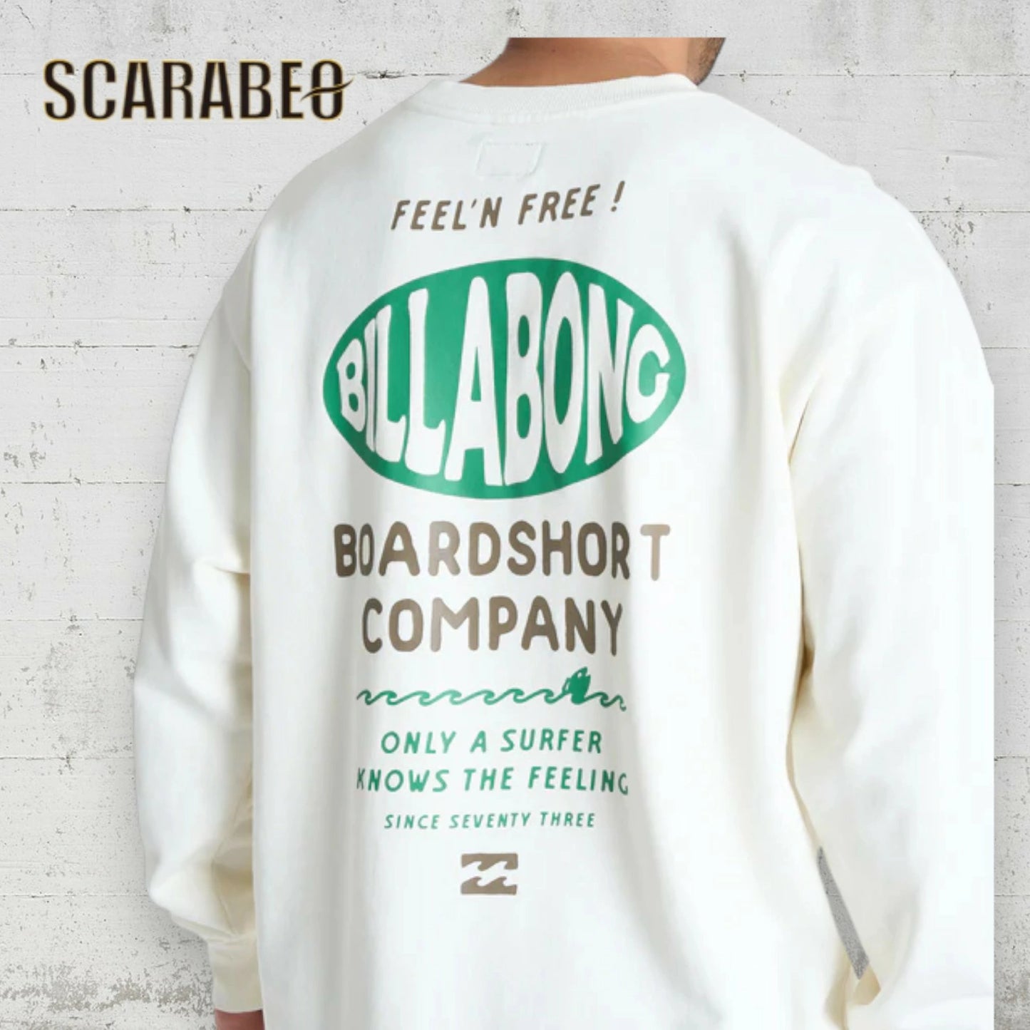 BILLABONG メンズ FISHERMANS トレーナー スウェット プルオーバー オーバーフィット ヴィンテージ加工 CRM 2025秋冬モデル bf012003