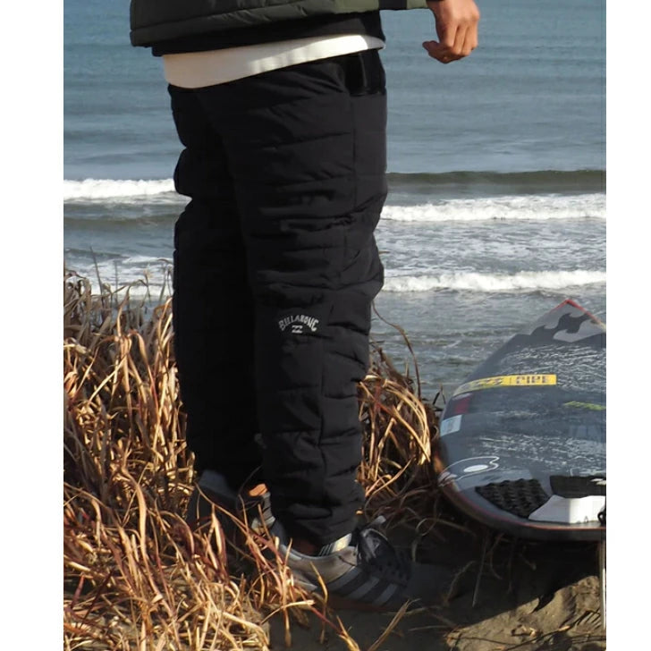 BILLABONG メンズ A/DIV. PUFF PANT パフパンツ 【2025年秋冬モデル】 防寒 中綿入り ナイロンパンツ リップストップ素材 グラフェン中綿 撥水 保温 ストレッチ ロングパンツ BF012707 BLK bf012707