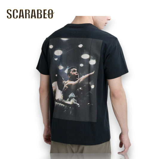 RVCA メンズ ALI RINGSIDE SS Tシャツ コラボ モハメド・アリ ヘビーウェイト リラックスフィット ストリート BLK 2025秋冬モデル BF042203 bf042203