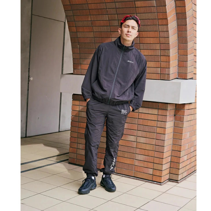 RVCA メンズ MIL NYLON PT ロングパンツ ナイロンパンツ 撥水 防風 軽量 アウトドア スポーツ BLK 2025秋冬モデル BF042705 bf042705