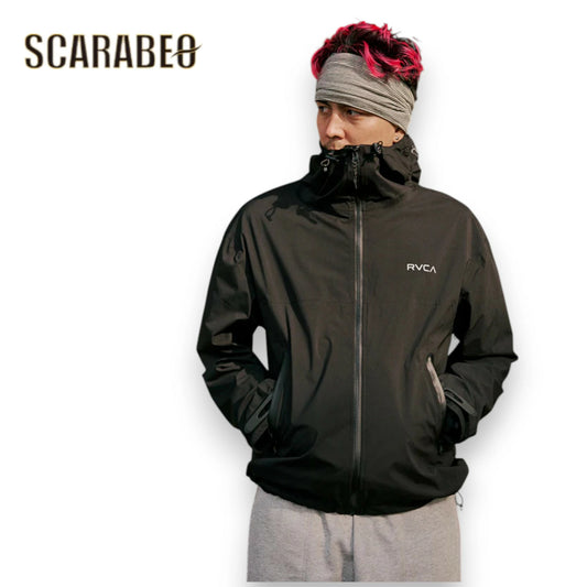 RVCA ルーカ メンズ ジャケット 3LYERD JKT BF042757 ブラック 黒 撥水 ストレッチ フーディー ジップアップ 2025年秋冬モデル bf042757