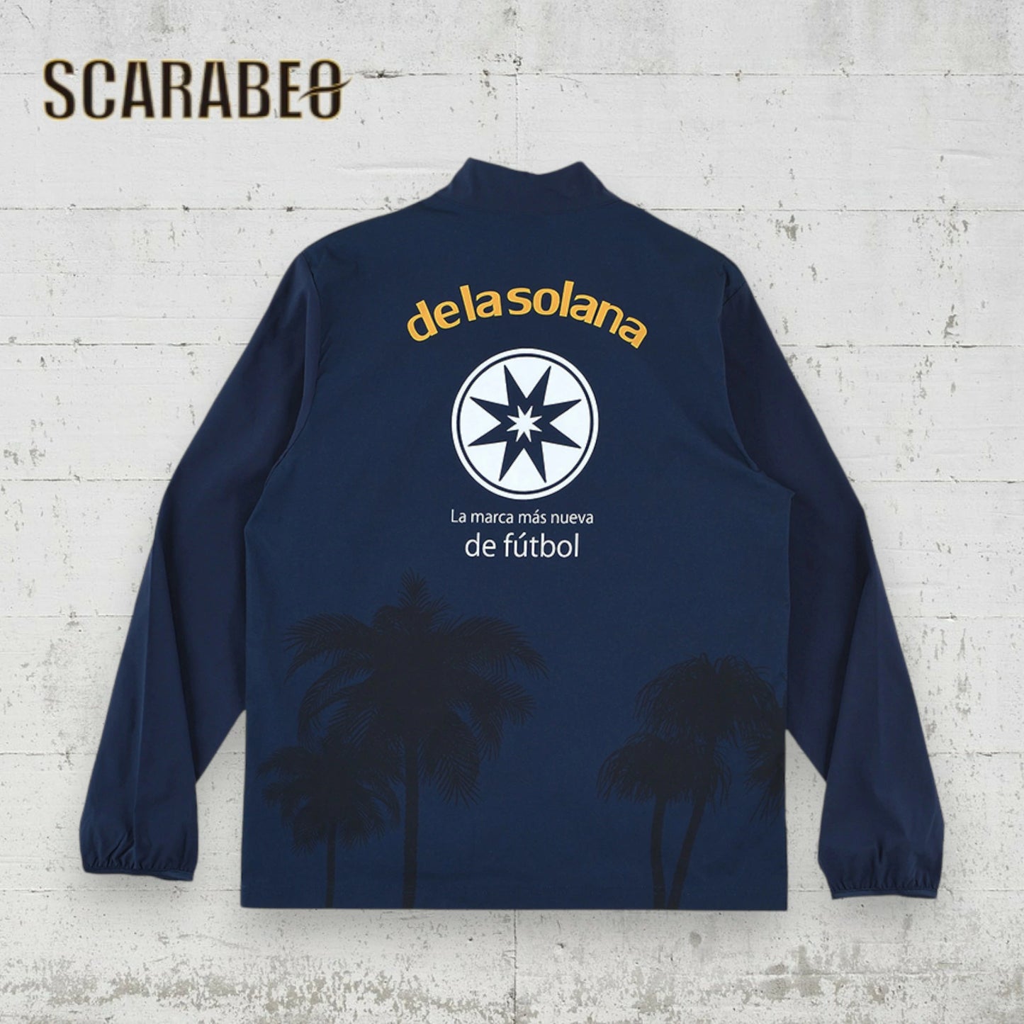 De la solana デラソラーナ 1/4ジップ ピステトップ DS25F43 メンズ トレーニング サッカー フットサル 昇華プリント 2025年秋冬モデル ds25f43