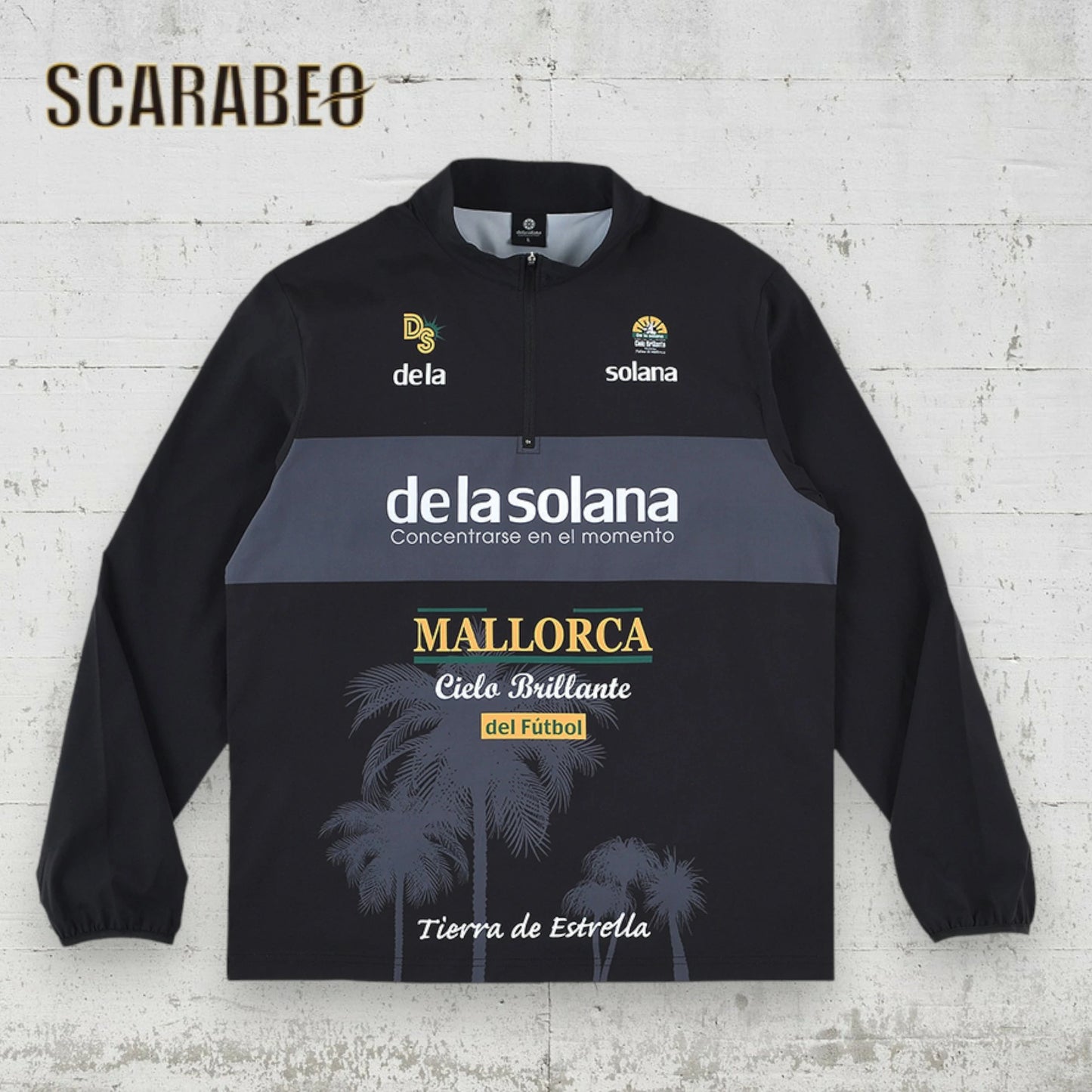 De la solana デラソラーナ 1/4ジップ ピステトップ DS25F43 メンズ トレーニング サッカー フットサル 昇華プリント 2025年秋冬モデル ds25f43