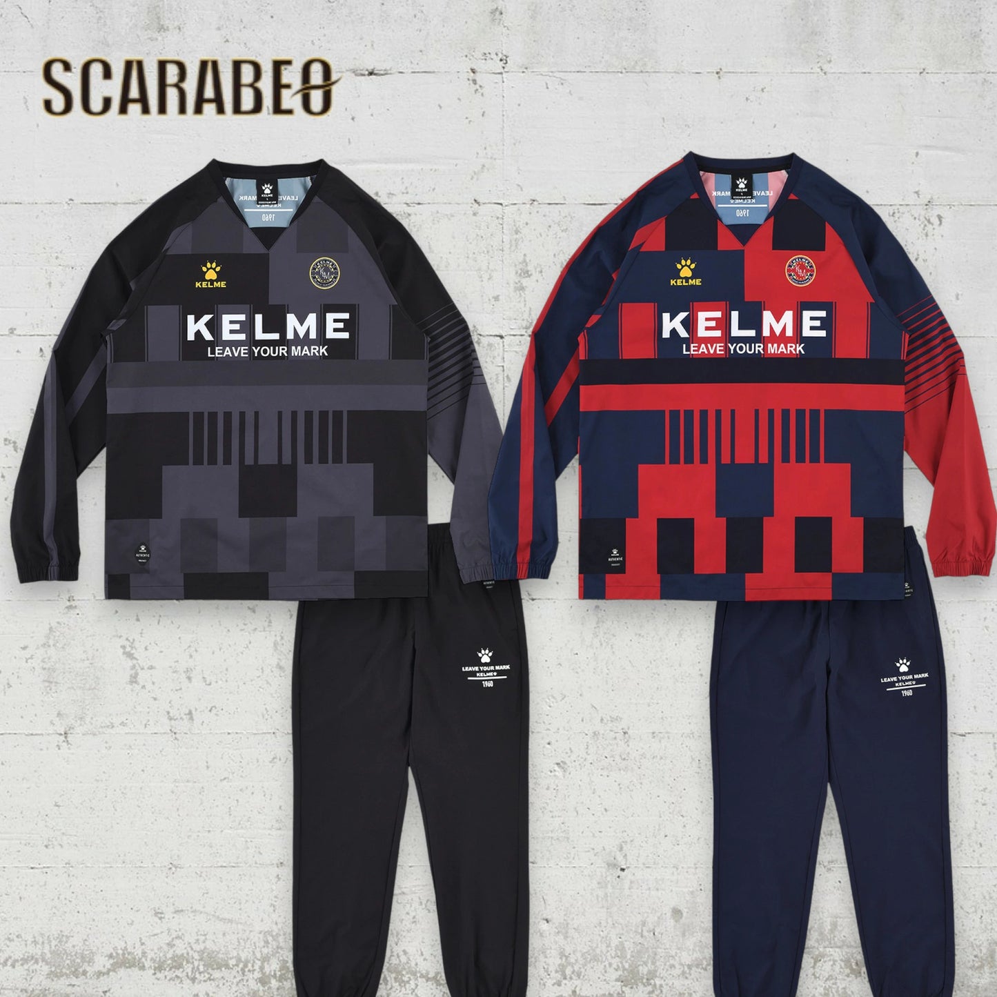 KELME ケルメ ピステ上下セット KC25F308 メンズ サッカー フットサル 練習着 昇華プリント 裏地なし トレーニングウェア 2025年秋冬モデル kc25f308