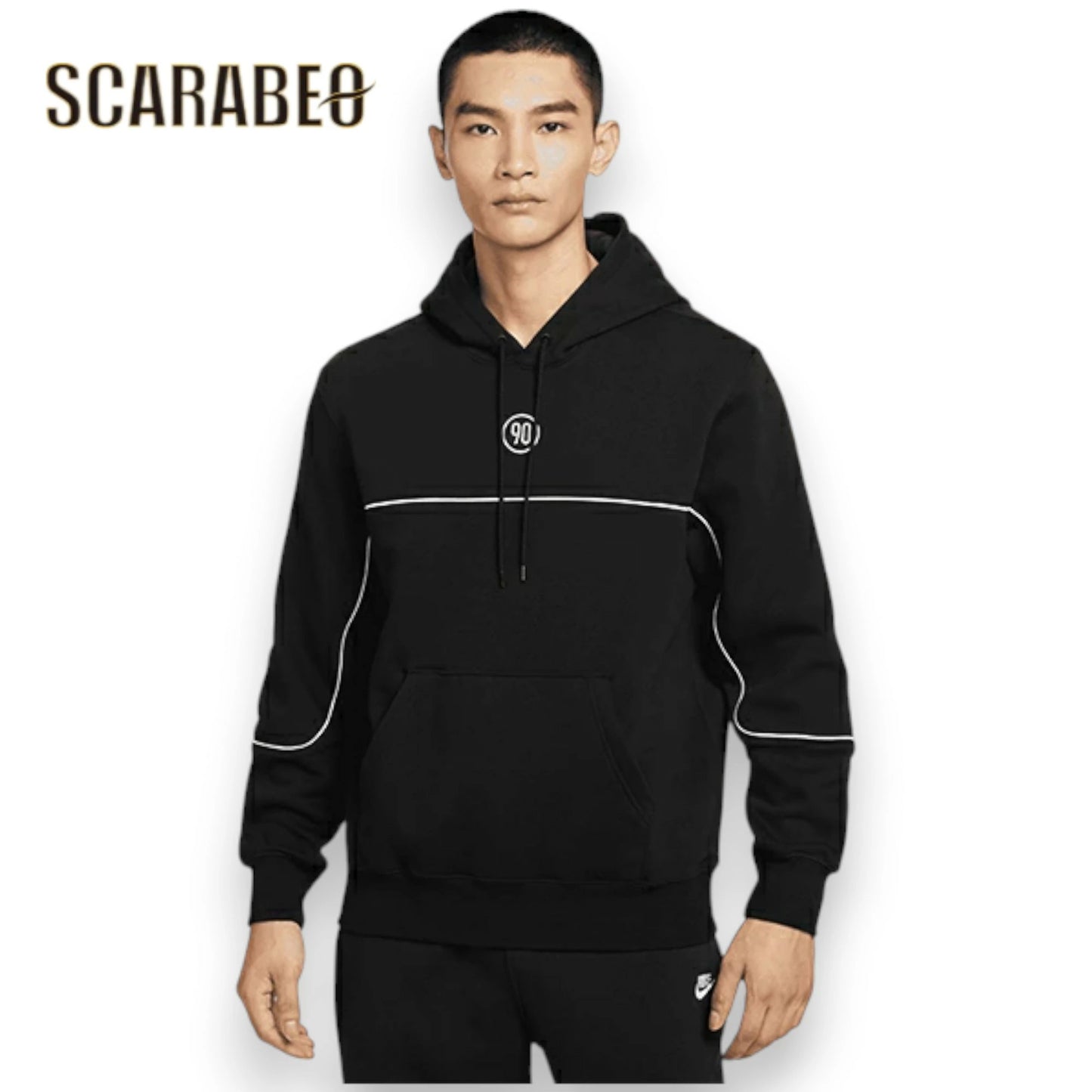 ナイキ トータル90 クラブ フーディ パーカー メンズ サッカー フットサル スウェット NIKE Club L/S Hoodie HV3510-010 ブラック×ホワイト hv3510-010