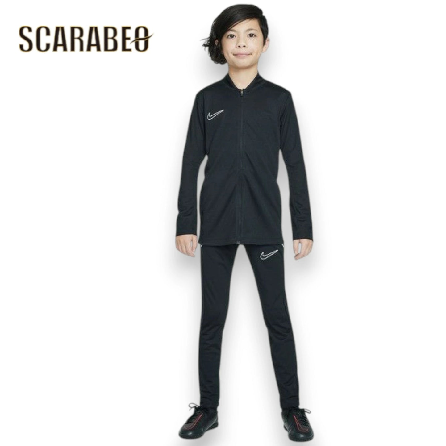 ナイキ アカデミー トラックスーツ ジュニア 上下セット NIKE YTH Dri-FIT Academy サッカー フットサル トレーニングウェア HJ3715-010 ブラック×ホワイト hj3715-010