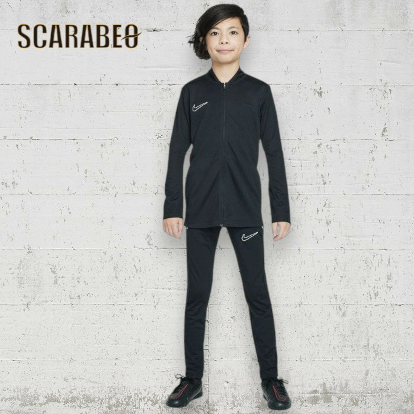 ナイキ アカデミー トラックスーツ ジュニア 上下セット NIKE YTH Dri-FIT Academy サッカー フットサル トレーニングウェア HJ3715-010 ブラック×ホワイト hj3715-010