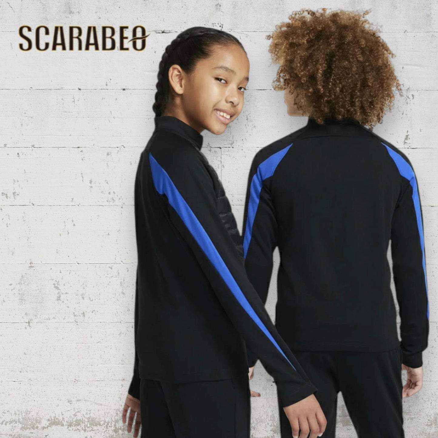 ナイキ セットアップTherma-FIT アカデミー ドリルトップ WW ジュニア ブラック ハイパーロイヤル/リフレクトシルバー NIKE WINTER WARRIOR トレーニングウェア サッカー 防寒 トップス 長袖