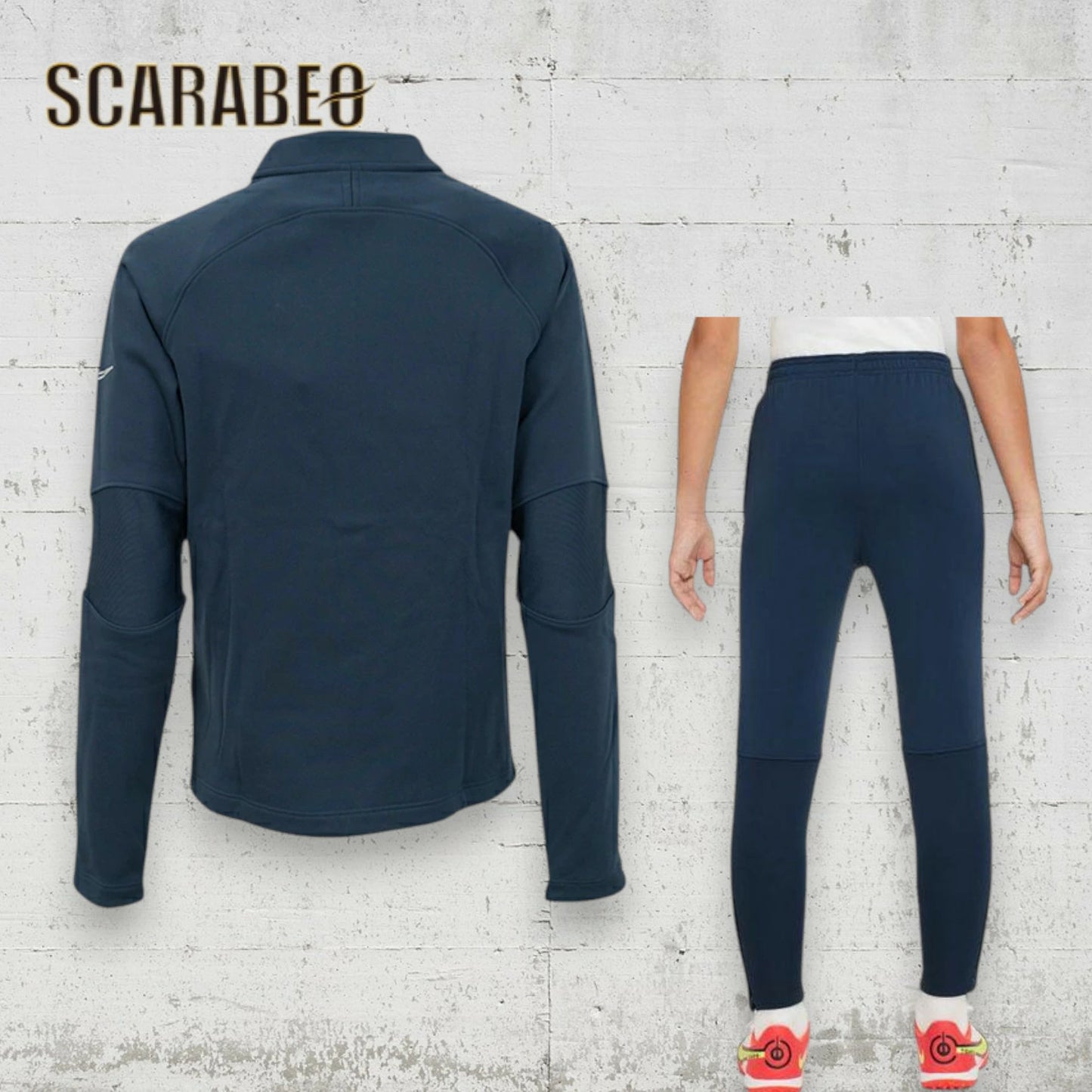 ナイキ ジュニア アカデミー ドリルトップ＆パンツ WW 上下セット アーモリーネイビー NIKE JR Therma-FIT アカデミー ウィンターウォーリアー サッカー トレーニングウェア DC9154/DC9158 防寒 セットアップ dc9158-dc9154-454