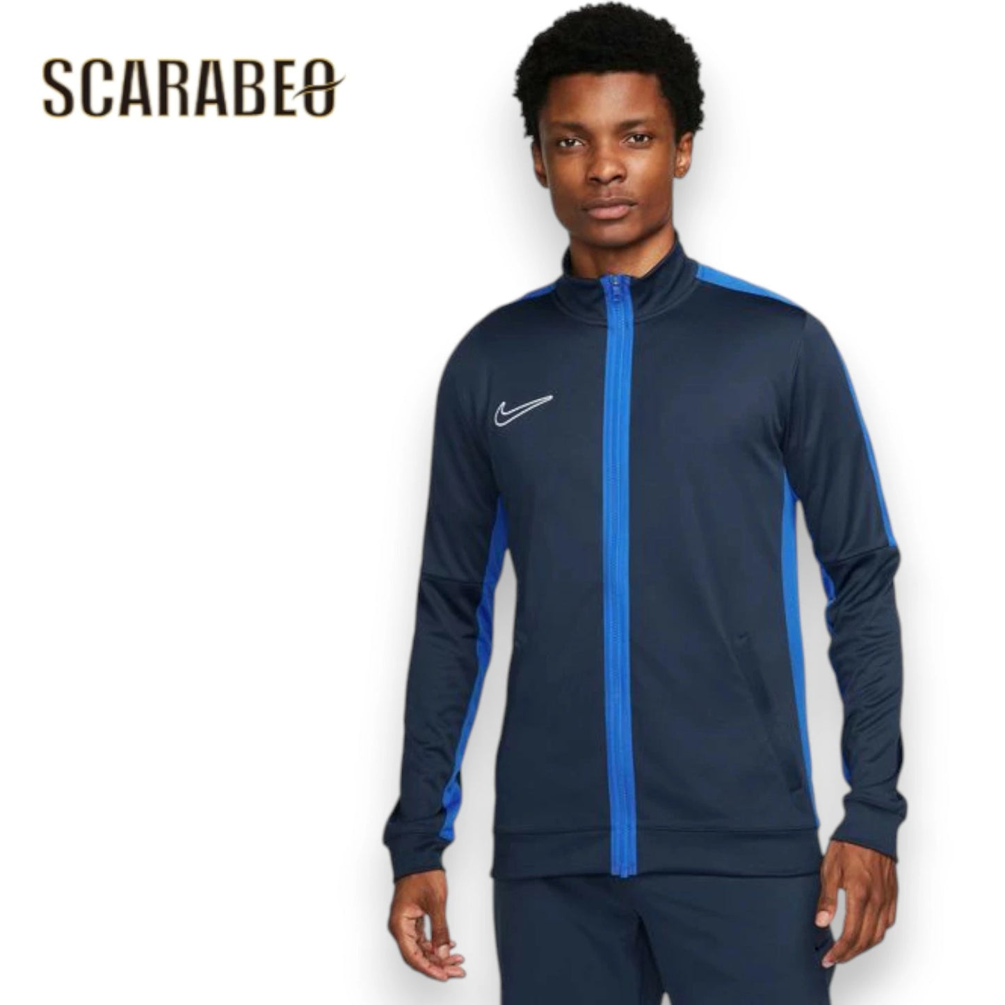 ナイキ メンズ サッカーウェア DF アカデミー トラックジャケット ピステトップ DR1681-451 NV/オブシディアン/ロイヤルブルー/ホワイト NIKE Dri-FIT フルジップ ジャージ 吸汗速乾 dr1681-451