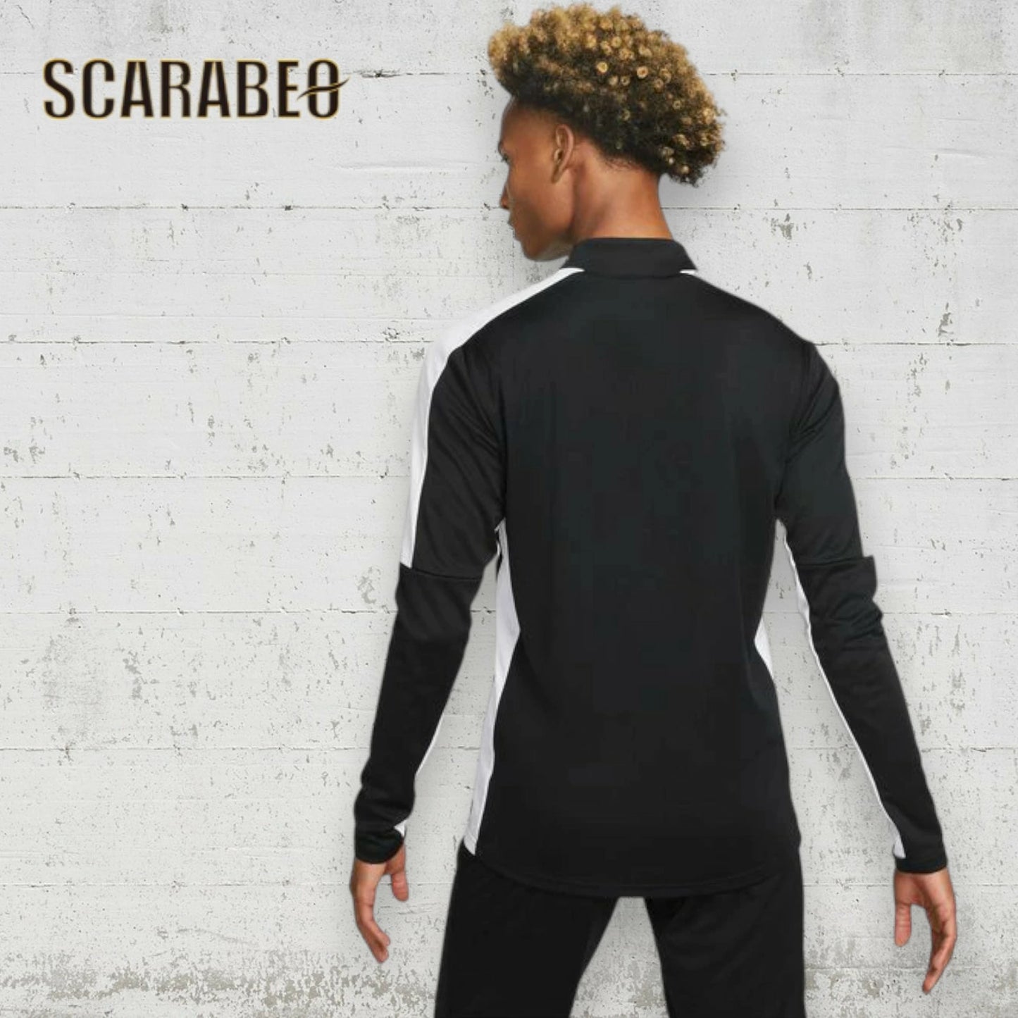 ナイキ メンズ サッカーウェア DF アカデミー ドリルトップ 長袖 プラクティスシャツ DR1352-010 ブラック/ホワイト NIKE Dri-FIT トレーニングウェア 練習着 dr1352-010