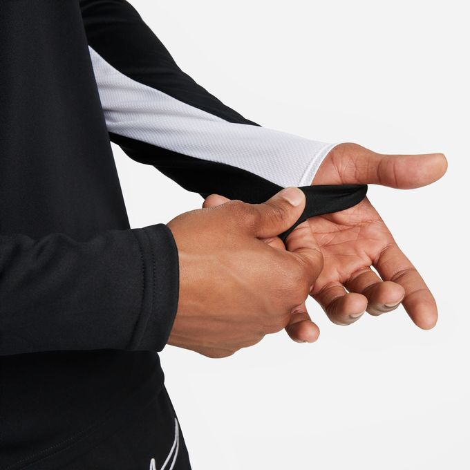 ナイキ メンズ サッカーウェア DF アカデミー ドリルトップ 長袖 プラクティスシャツ DR1352-010 ブラック/ホワイト NIKE Dri-FIT トレーニングウェア 練習着 dr1352-010