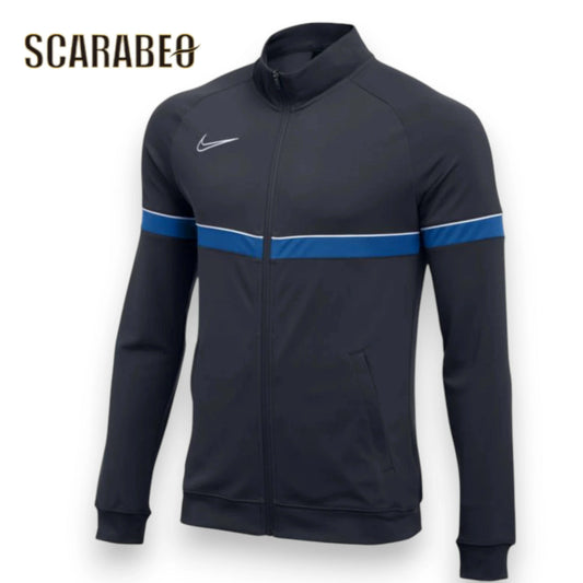 ナイキ メンズ DRI-FIT アカデミー21 トラック ニットジャケット ネイビー オブシディアン×ホワイト×ロイヤルブルー CW6113-453 NIKE サッカー トレーニングウェア 長袖 ジャージ cw6113-453