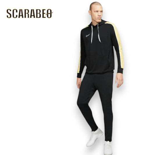 ナイキ メンズ DRI-FIT アカデミー プルオーバー フーディ FPJB ブラック×サターンゴールド×ホワイト NIKE サッカー トレーニングウェア 長袖 フード付き パーカー cz0967-cz0972-011