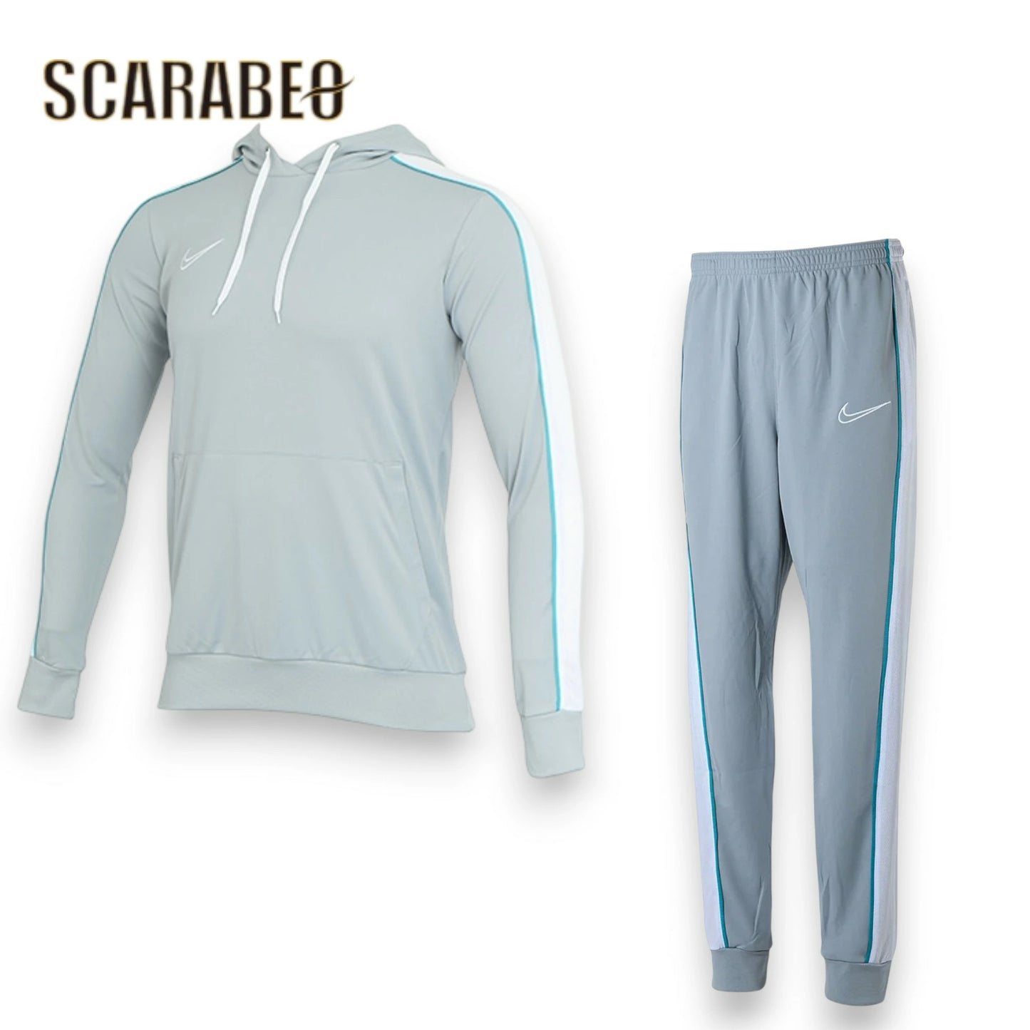 ナイキ メンズ Dri-FIT アカデミー プルオーバー パーカー CZ0967-019 ＆ アカデミー トラック パンツ KP FP グレー NIKE サッカー トレーニングウェア セットアップ cz0967-cz0972-019