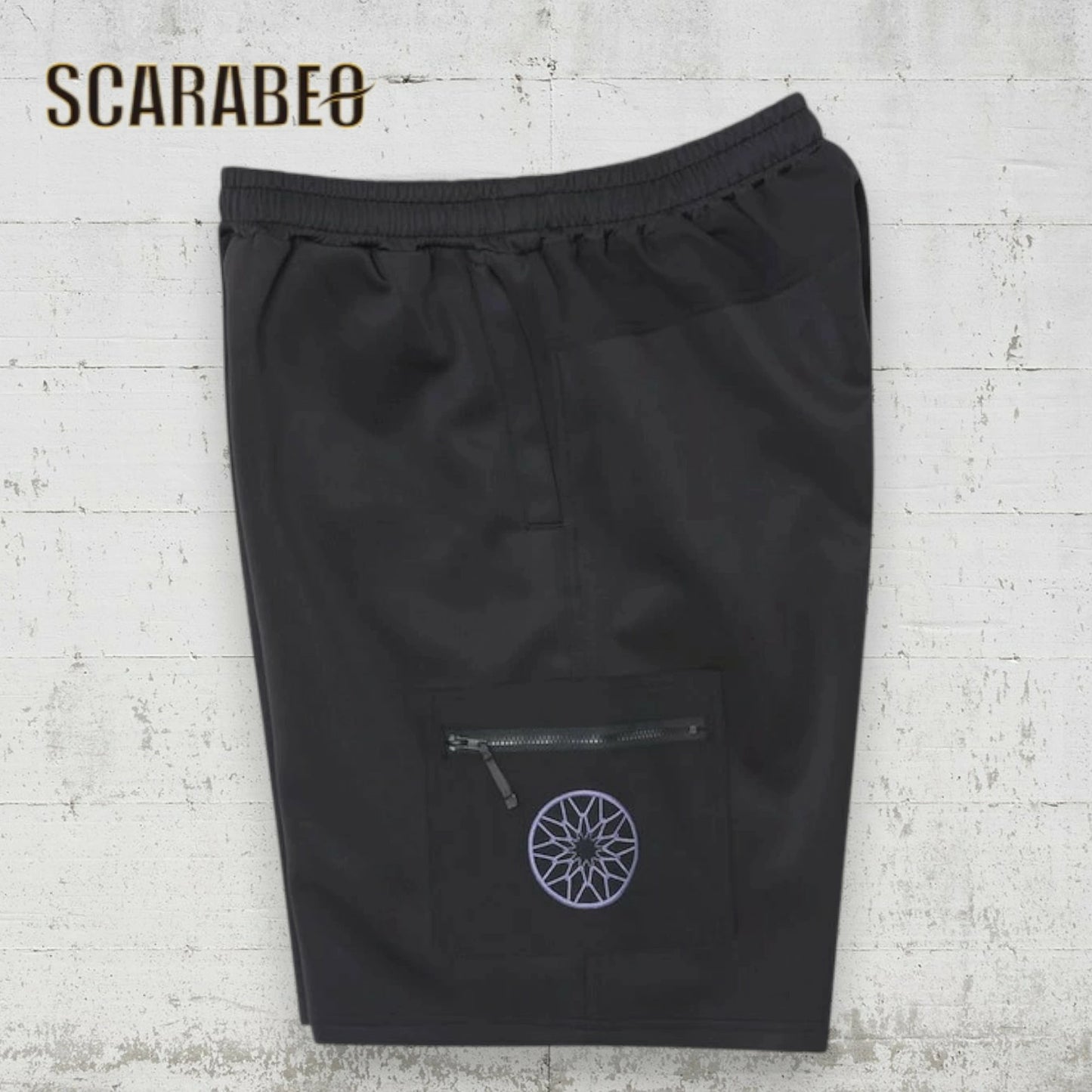 Arch アーチ BB rim ジャージ ショートパンツ ブラック/パープル B225-113 バスケウェア バスパン ゆったり ジャージ生地 メンズ レディース b225-113