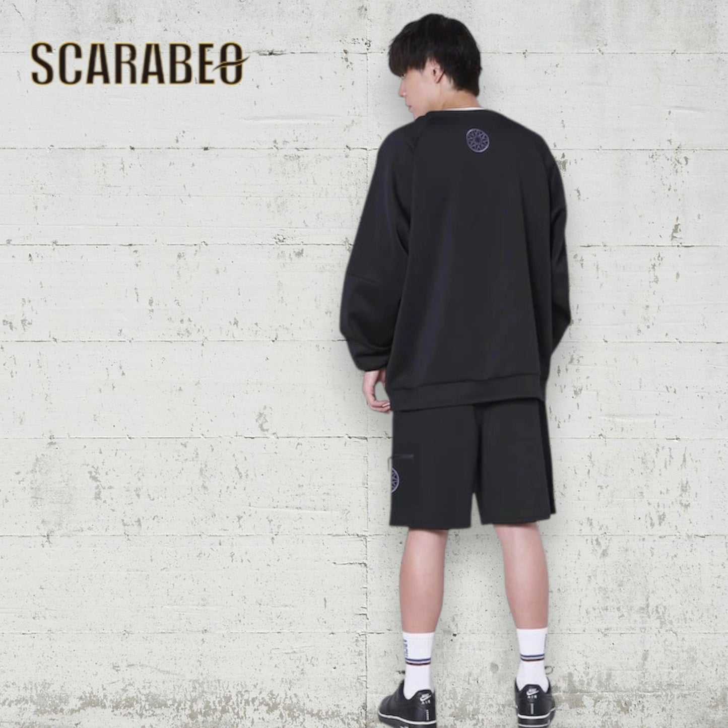 Arch アーチ BB rim ジャージ ショートパンツ ブラック/パープル B225-113 バスケウェア バスパン ゆったり ジャージ生地 メンズ レディース b225-113