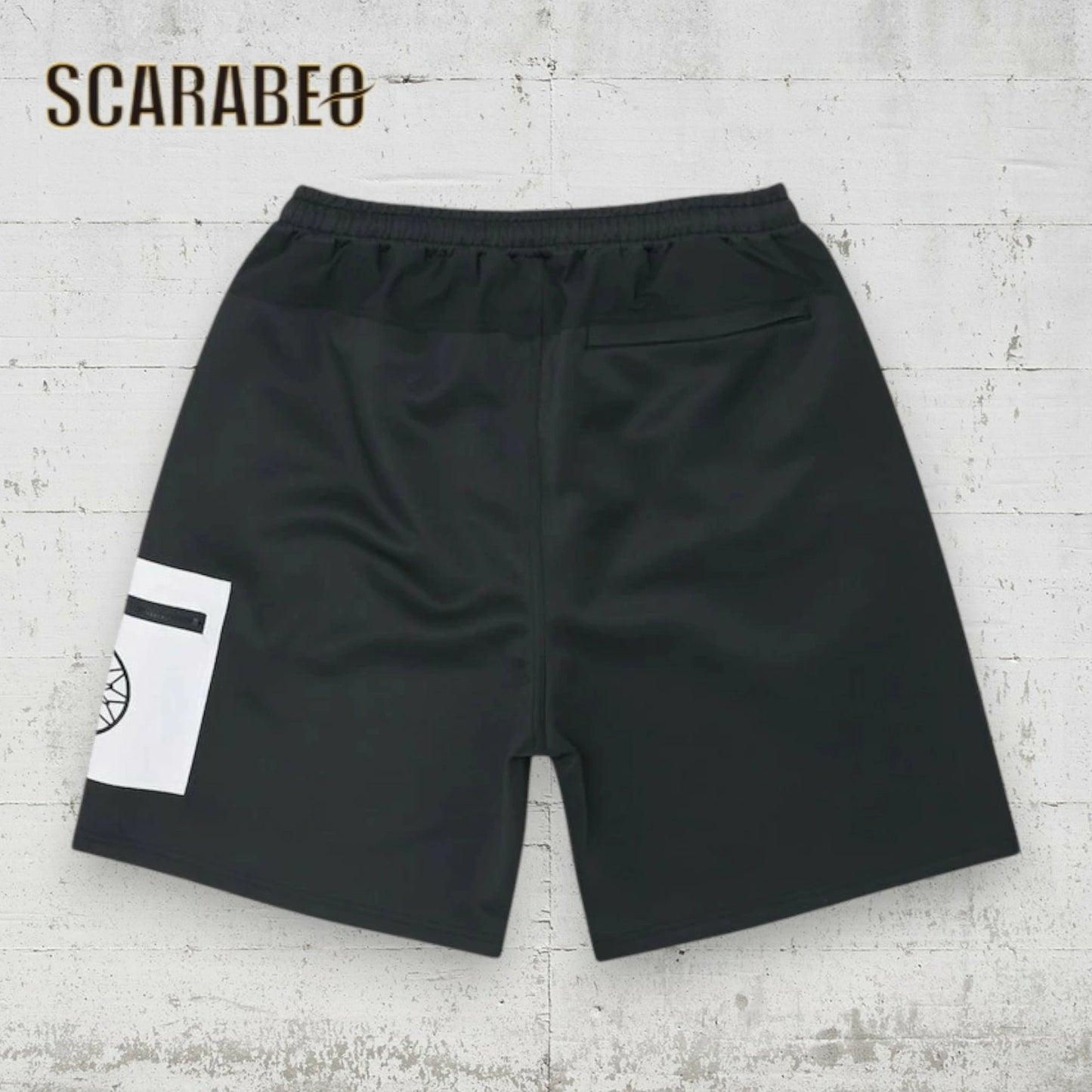 Arch アーチ BB rim ジャージ ショートパンツ ブラック/シルバー B225-115 バスケウェア バスパン ゆったり ジャージ生地 メンズ レディース b225-115