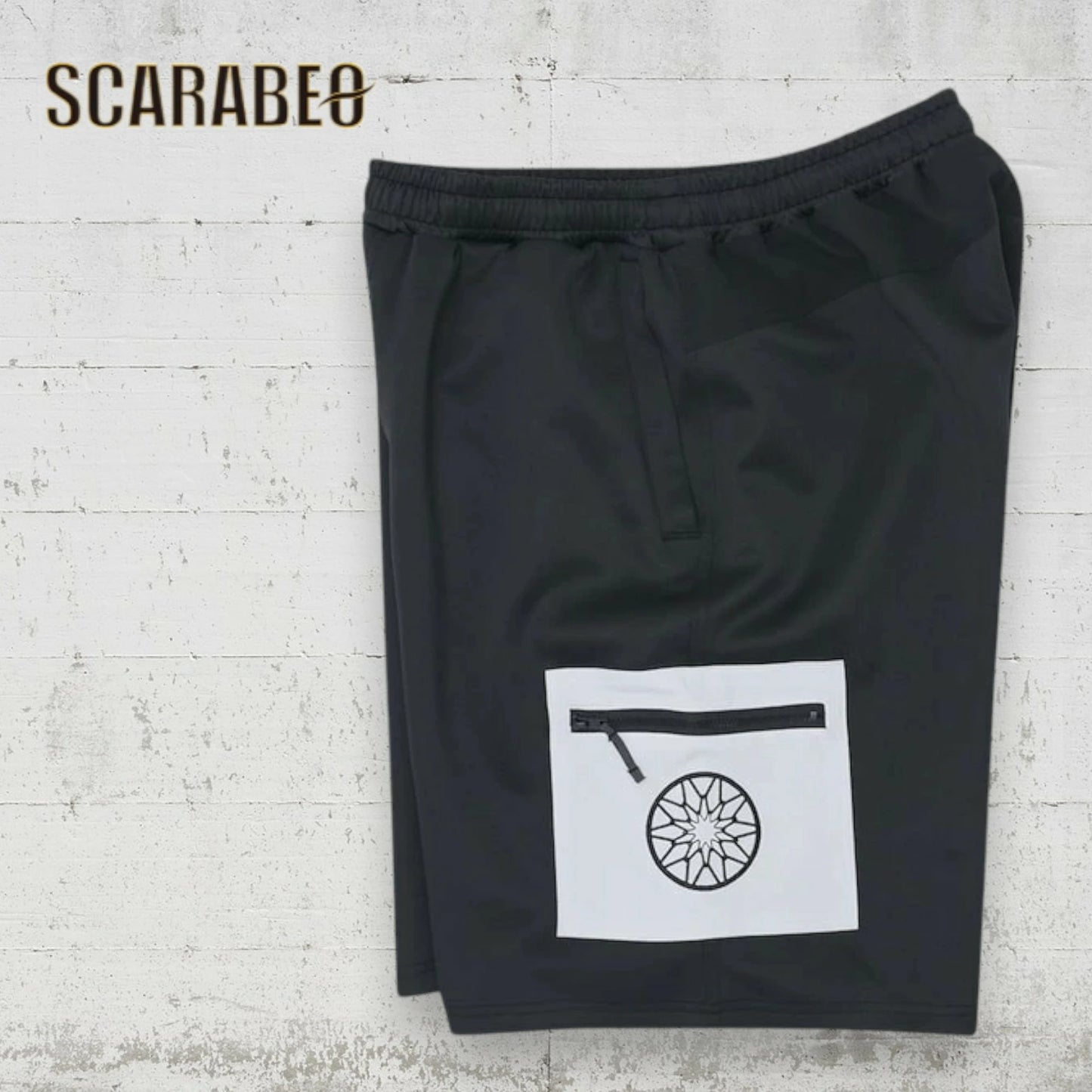 Arch アーチ BB rim ジャージ ショートパンツ ブラック/シルバー B225-115 バスケウェア バスパン ゆったり ジャージ生地 メンズ レディース b225-115