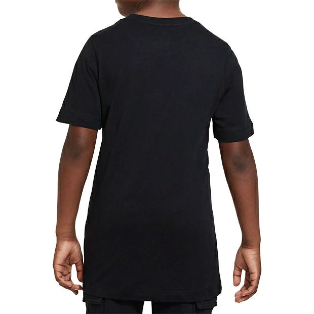 ナイキ NIKE ジュニア パリ・サンジェルマン PSG スウッシュ CL 半袖Tシャツ DM8608-010 キッズ 子供用 ブラック サッカーウェア コットン100％ dm8608-010