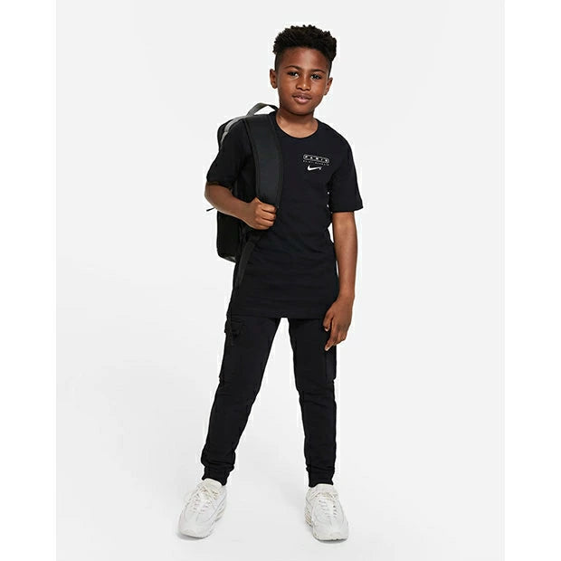 ナイキ NIKE ジュニア パリ・サンジェルマン PSG スウッシュ CL 半袖Tシャツ DM8608-010 キッズ 子供用 ブラック サッカーウェア コットン100％ dm8608-010
