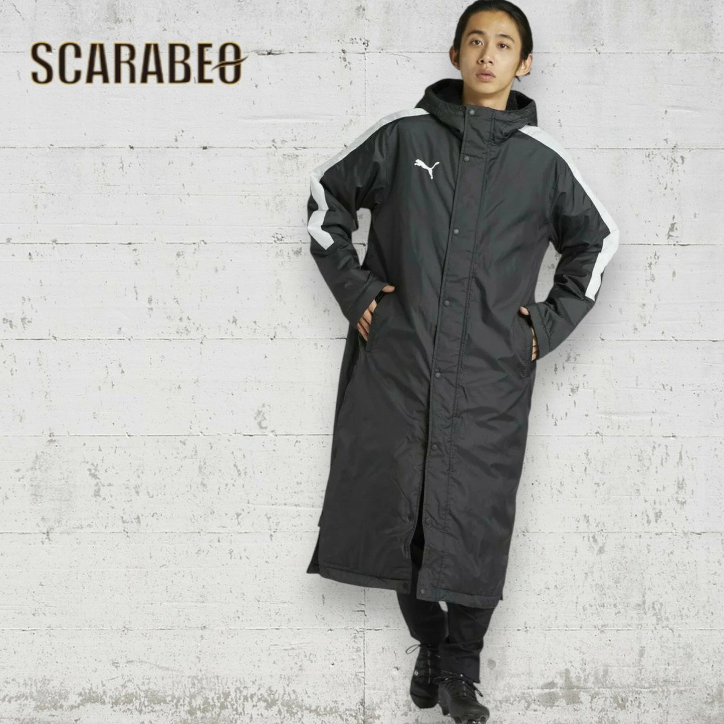 プーマ PUMA TT ESS PRO ロングボアコート ベンチコート メンズ レディース 防寒 アウター フルジップ ロング丈 ブラック ホワイト 654983 654983-01