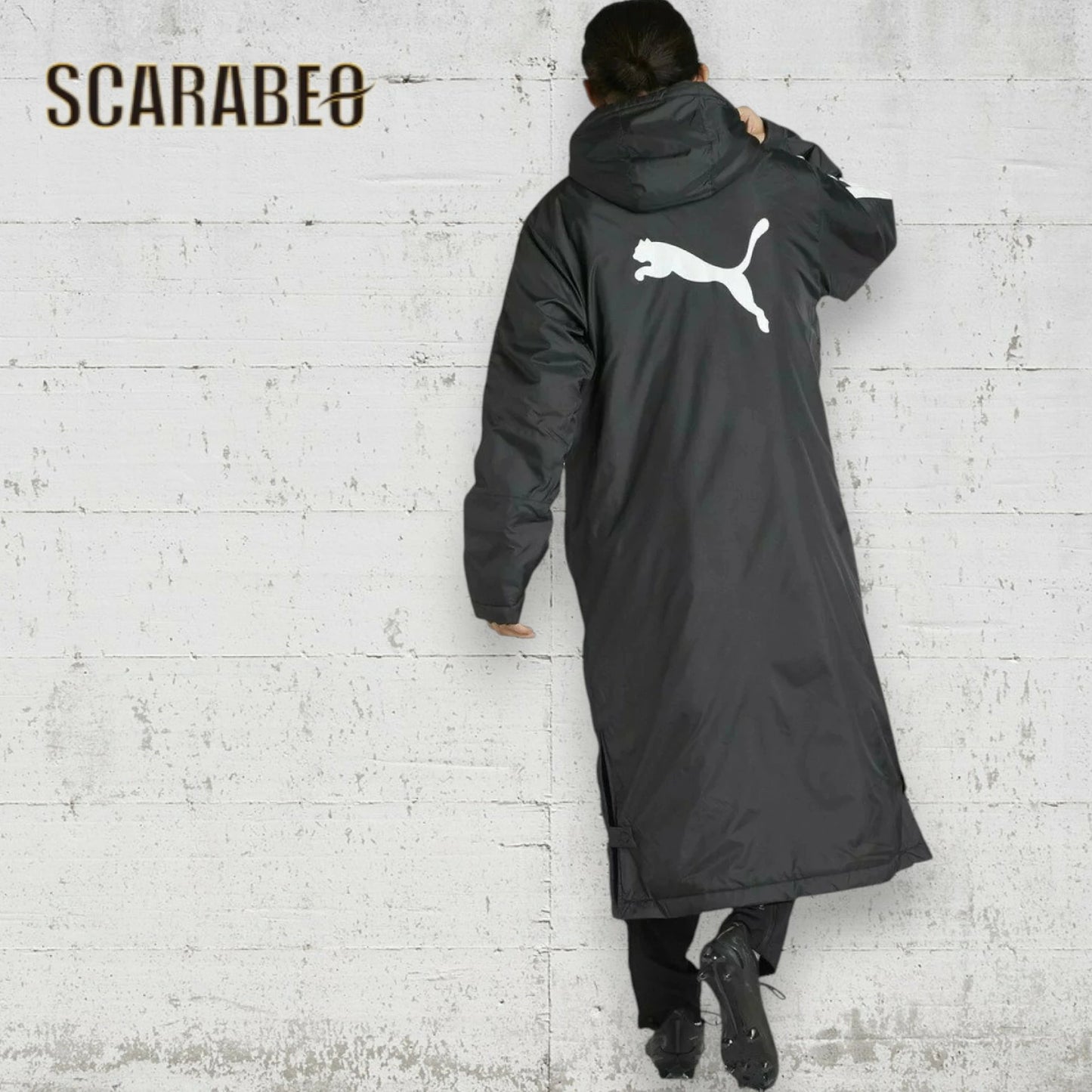 プーマ PUMA TT ESS PRO ロングボアコート ベンチコート メンズ レディース 防寒 アウター フルジップ ロング丈 ブラック ホワイト 654983 654983-01