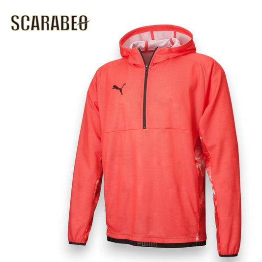 プーマ PUMA NXT HYBRID ニット フーデッド ジャケット メンズ サッカー フットサル ジャージ 吸汗速乾 588526 ホットコーラル ダブルニット トレーニングウェア 588526