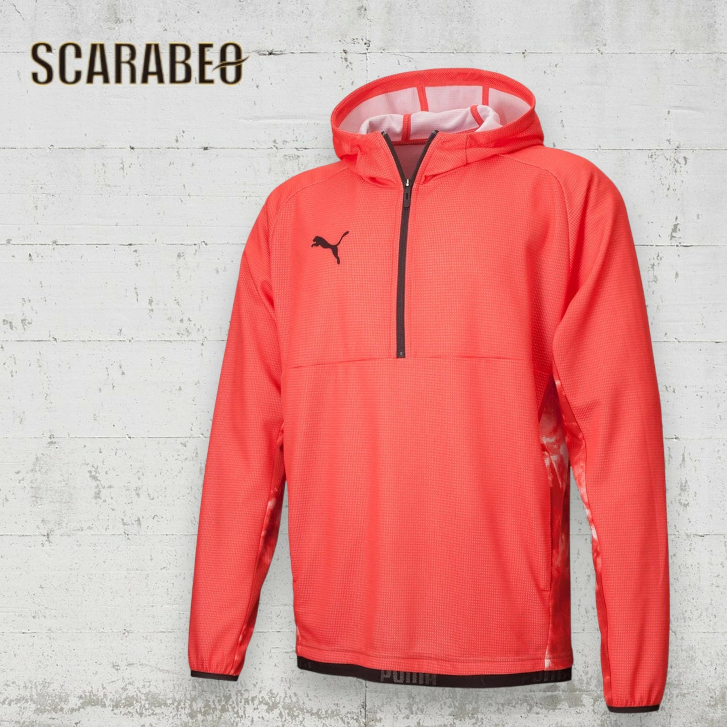 プーマ PUMA NXT HYBRID ニット フーデッド ジャケット メンズ サッカー フットサル ジャージ 吸汗速乾 588526 ホットコーラル ダブルニット トレーニングウェア 588526