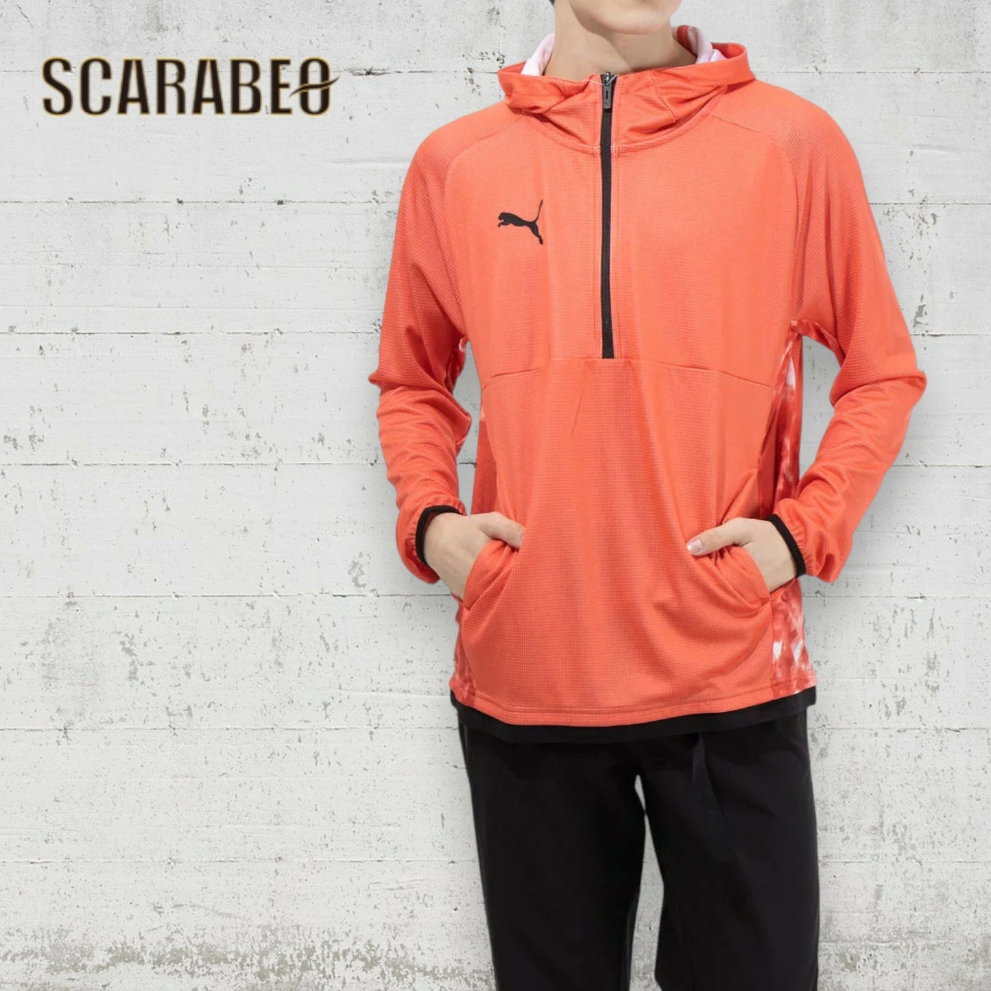 プーマ PUMA NXT HYBRID ニット フーデッド ジャケット メンズ サッカー フットサル ジャージ 吸汗速乾 588526 ホットコーラル ダブルニット トレーニングウェア 588526