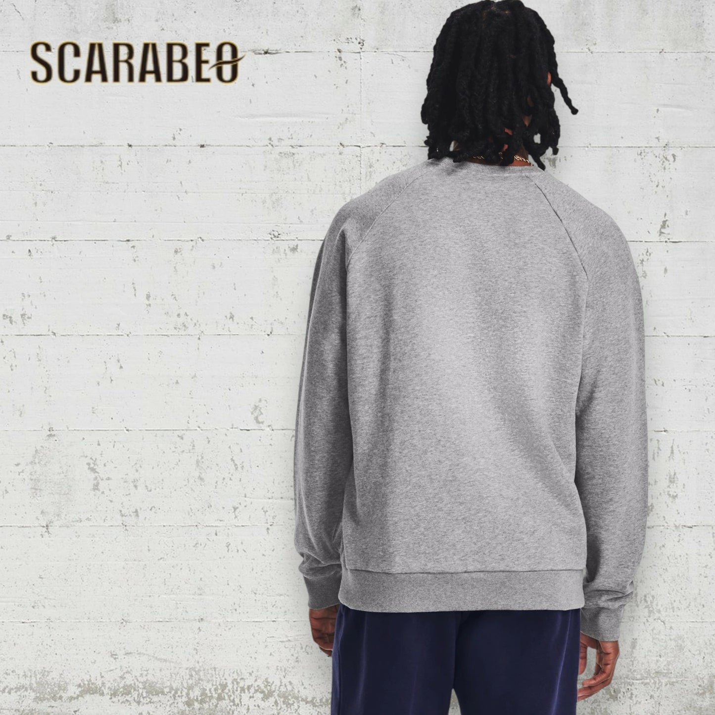 UNDER ARMOUR アンダーアーマー UA ライバル フリース クルー トレーナー スウェット 裏起毛 メンズ 1379755 トレーニングウェア 吸汗速乾 防寒 Castlerock Light Heather/Black 1379755