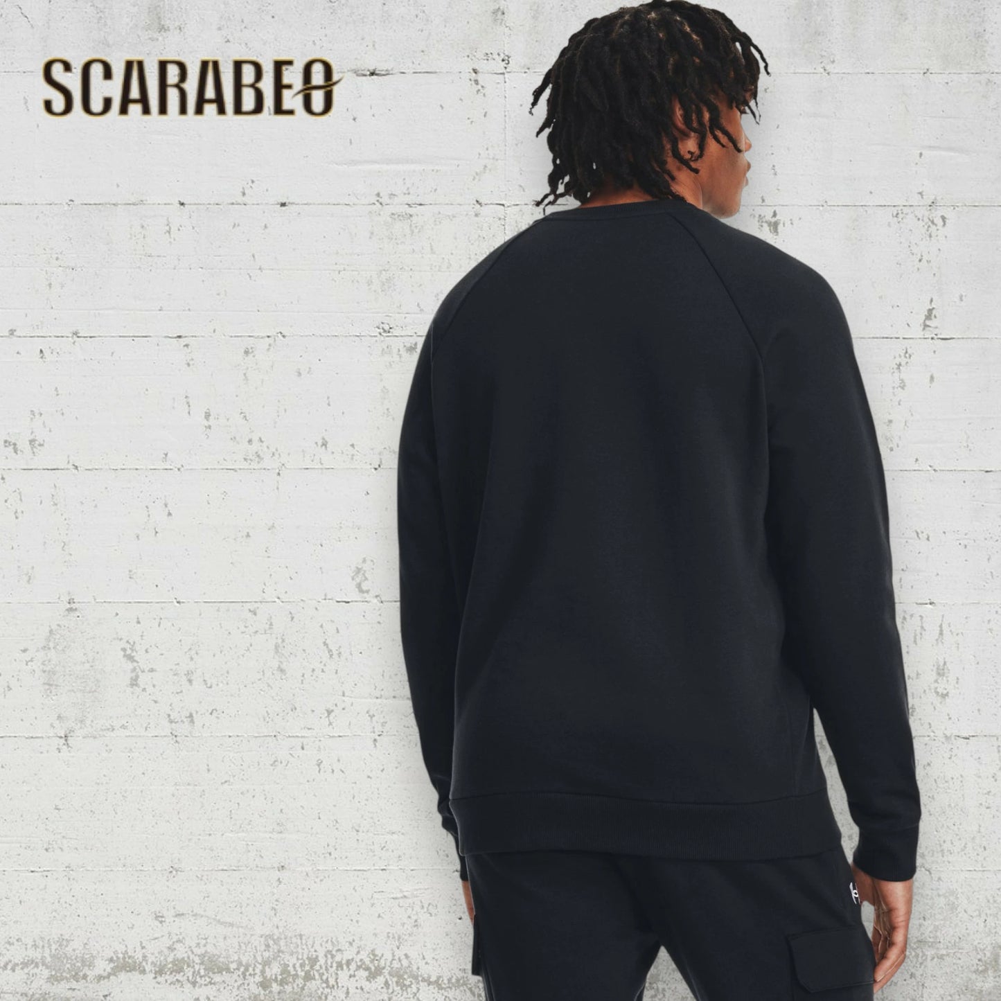 UNDER ARMOUR アンダーアーマー UA ライバル フリース クルー トレーナー スウェット 裏起毛 メンズ 1379755 トレーニングウェア 吸汗速乾 防寒 Castlerock Light Heather/Black 1379755