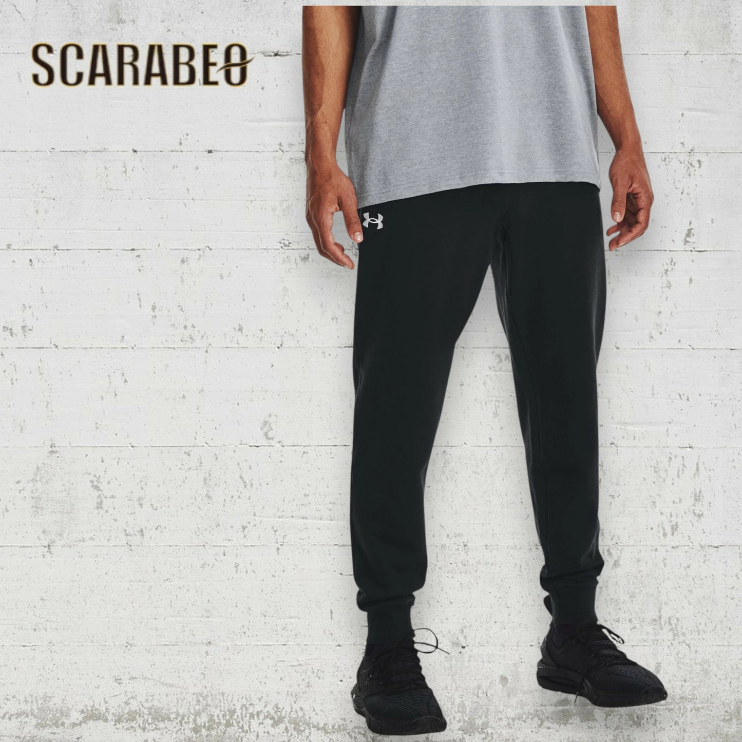 UNDER ARMOUR アンダーアーマー UA ライバル フリース ジョガーパンツ スウェット 裏起毛 メンズ 1379774 トレーニング 吸汗速乾 防寒 Black/White Mod Gray Light Heather 1379774