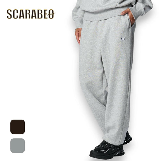 UNDER ARMOUR アンダーアーマー UA ライバル フリース オーバーサイズド パンツ レディース スウェット 裏起毛 6007714 トレーニング 吸汗速乾 防寒 Black/Mod Gray Light Heather 6007714