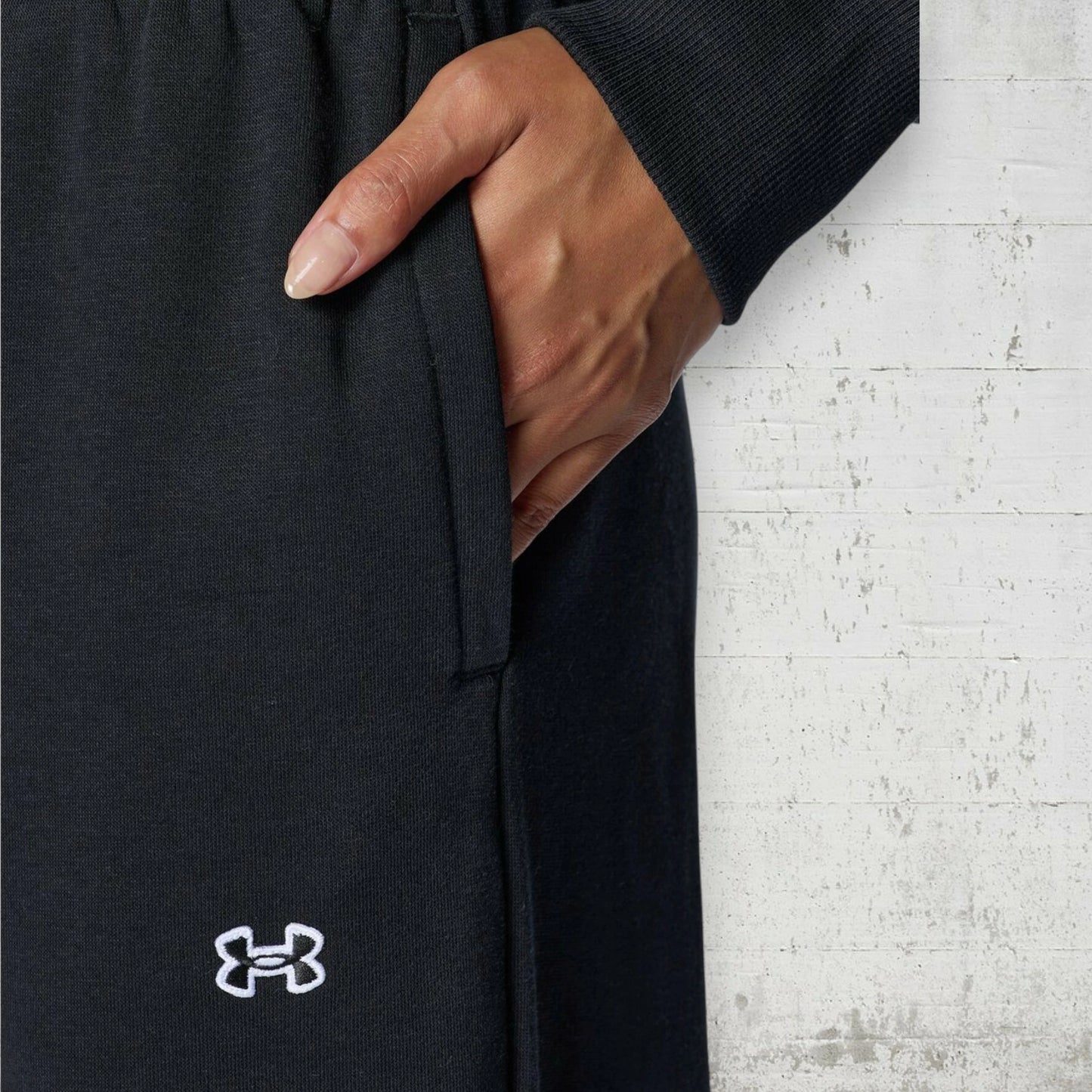 UNDER ARMOUR アンダーアーマー UA ライバル フリース オーバーサイズド パンツ レディース スウェット 裏起毛 6007714 トレーニング 吸汗速乾 防寒 Black/Mod Gray Light Heather 6007714