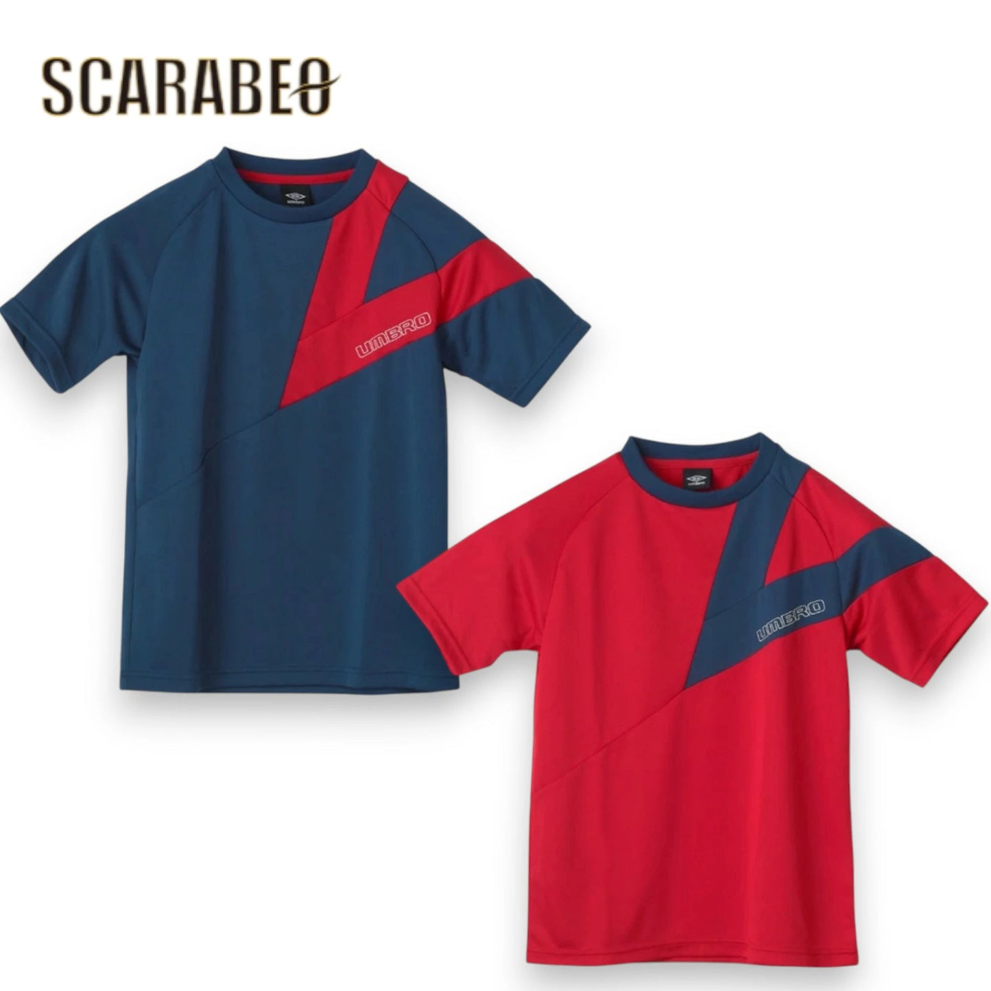 アンブロ UMBRO ジュニア 半袖プラクティスシャツ UUJXJA59 サッカー フットサル トレーニングウェア 吸汗速乾 子供用 半袖シャツ ダークデニム MRED マンチェスターレッド uujxja59