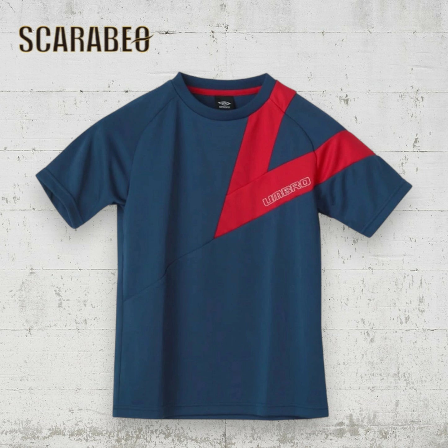 アンブロ UMBRO ジュニア 半袖プラクティスシャツ UUJXJA59 サッカー フットサル トレーニングウェア 吸汗速乾 子供用 半袖シャツ ダークデニム MRED マンチェスターレッド uujxja59