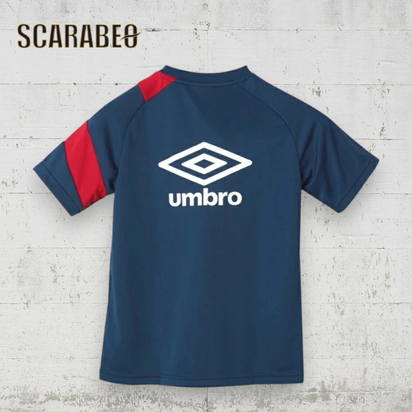 アンブロ UMBRO ジュニア 半袖プラクティスシャツ UUJXJA59 サッカー フットサル トレーニングウェア 吸汗速乾 子供用 半袖シャツ ダークデニム MRED マンチェスターレッド uujxja59