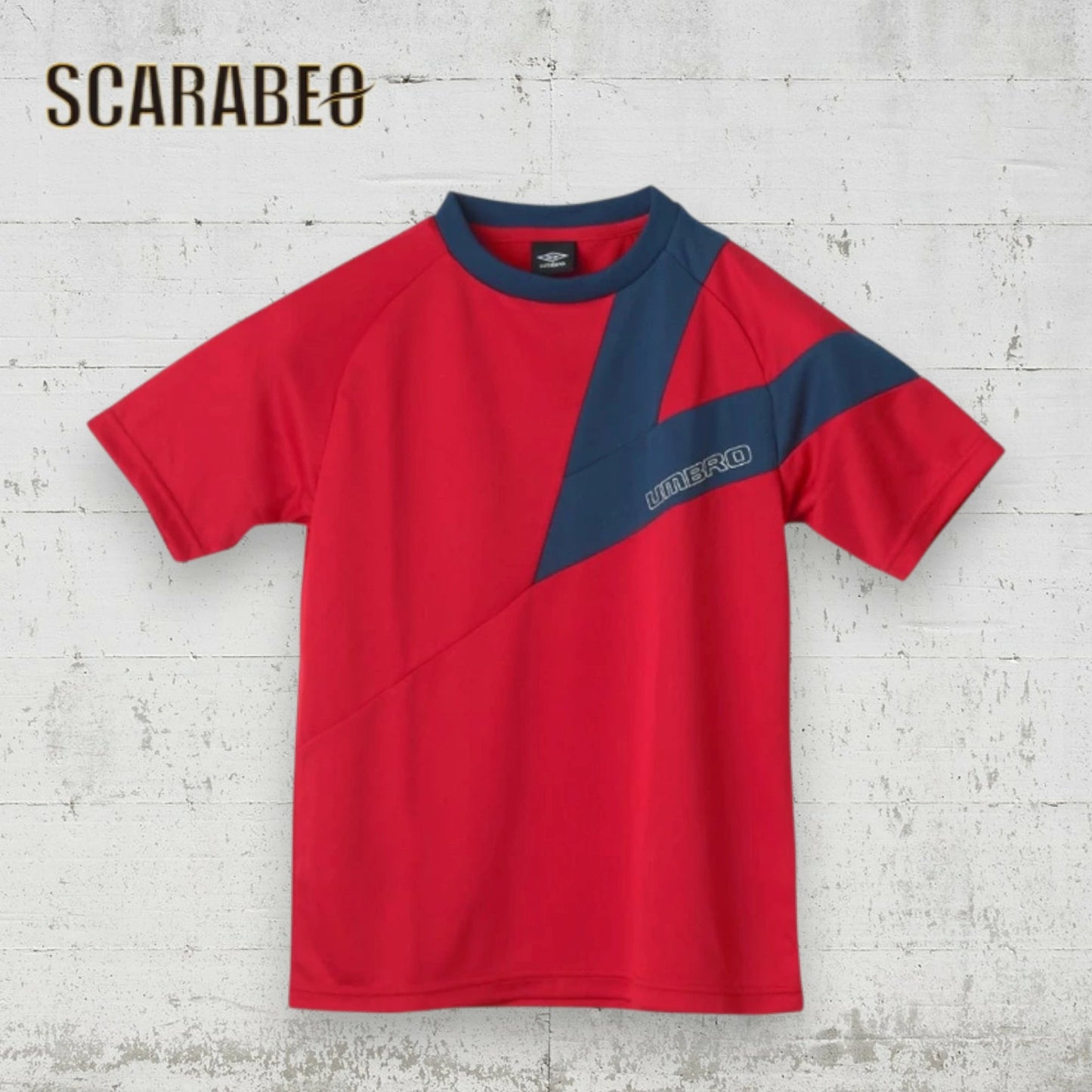 アンブロ UMBRO ジュニア 半袖プラクティスシャツ UUJXJA59 サッカー フットサル トレーニングウェア 吸汗速乾 子供用 半袖シャツ ダークデニム MRED マンチェスターレッド uujxja59